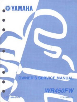 Used 2007 Yamaha WR450FW Motorcycle Factory Owners Service Manual