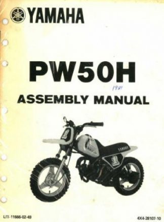 Used Official 1981 Yamaha PW50H Assembly Manual