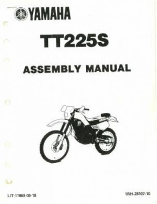 Used Official 1986 Yamaha TT225S Assembly Manual