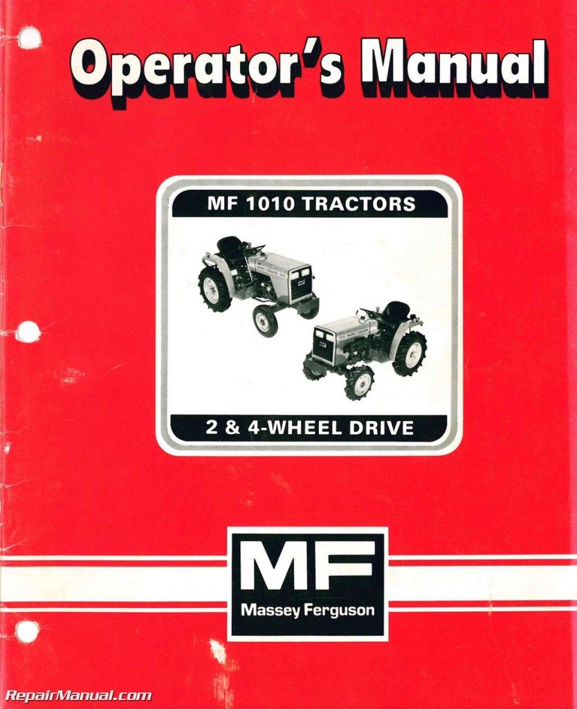 Massey Ferguson Mf 1010 2 4 Wheel Tractor Operators Manual 9615