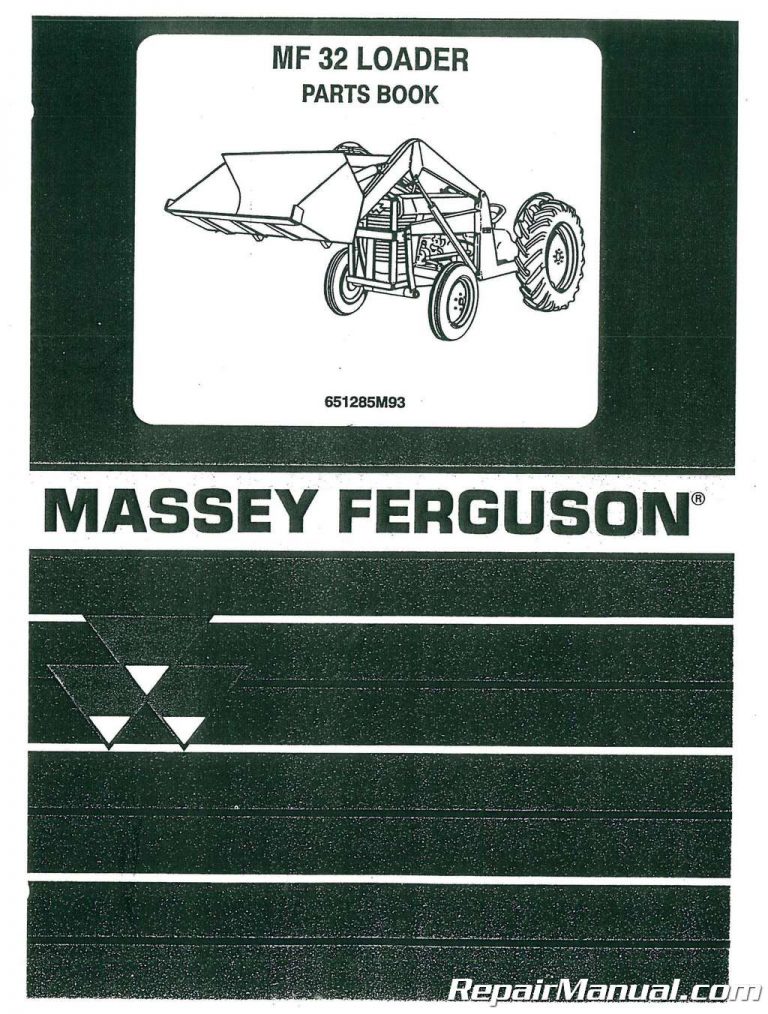 Massey Ferguson Mf32 Loader Parts Manual 