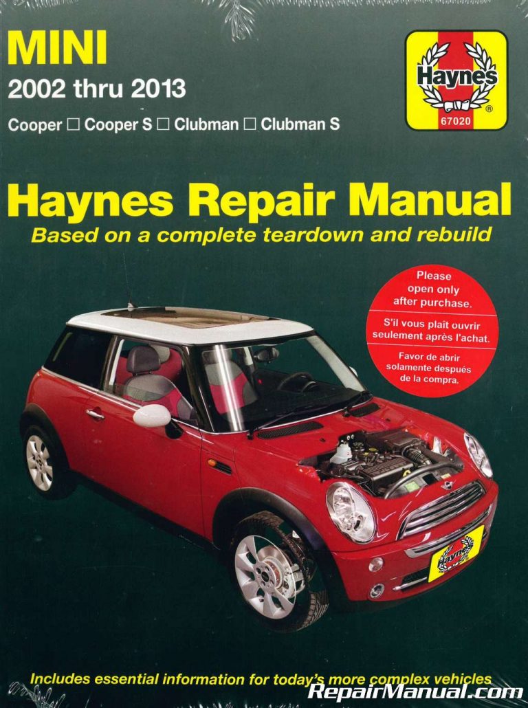 Mini Cooper Manuals Repair Manuals Online
