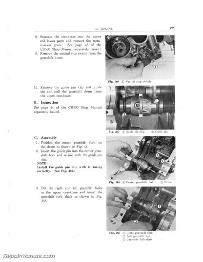 1971, 1972, 1973 Honda CB500 1974-1977 CB550K Service Manual