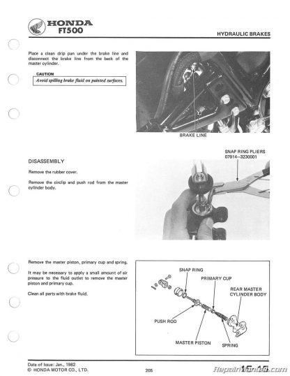 1982 - 1983 Honda FT500 ASCOT Service Manual