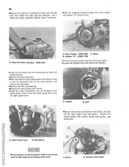 1985 Kawasaki KX60 Motorcycle Owners Service Manual