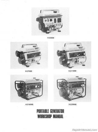 Kawasaki KG Portable Generator Service Manual