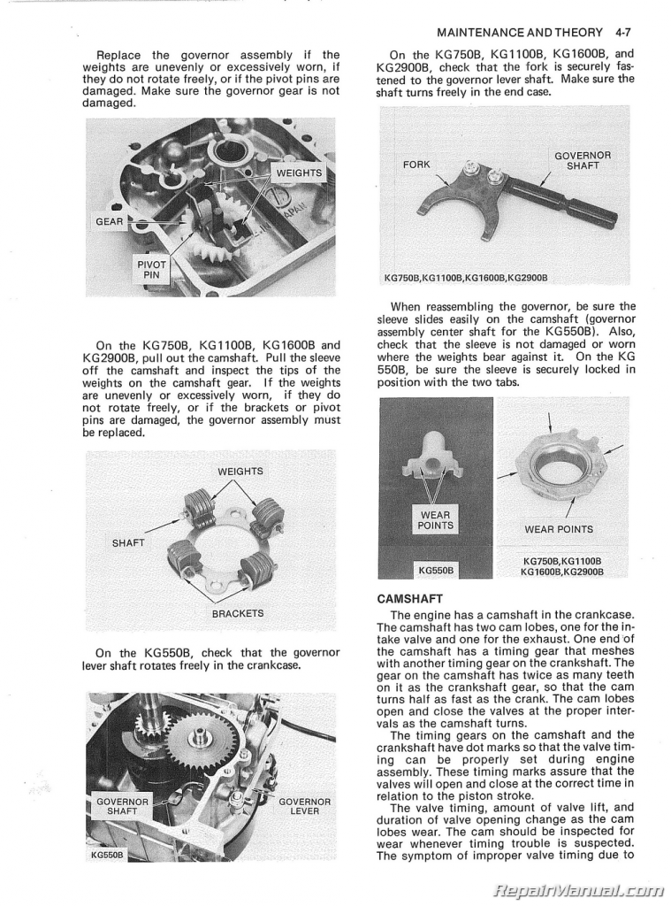 Kawasaki KG Portable Generator Service Manual