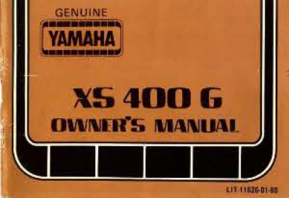 1980 Yamaha XS400G Special II Owners Manual