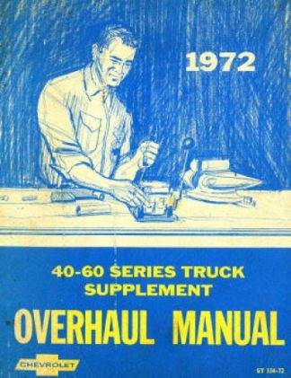 Chevrolet Truck Overhaul Manul Supplement 1972 Used