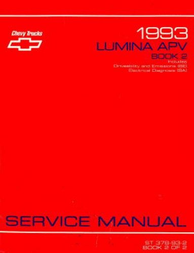 Used 1993 Chevrolet Lumina APV Service Manual Book 2 Of 2