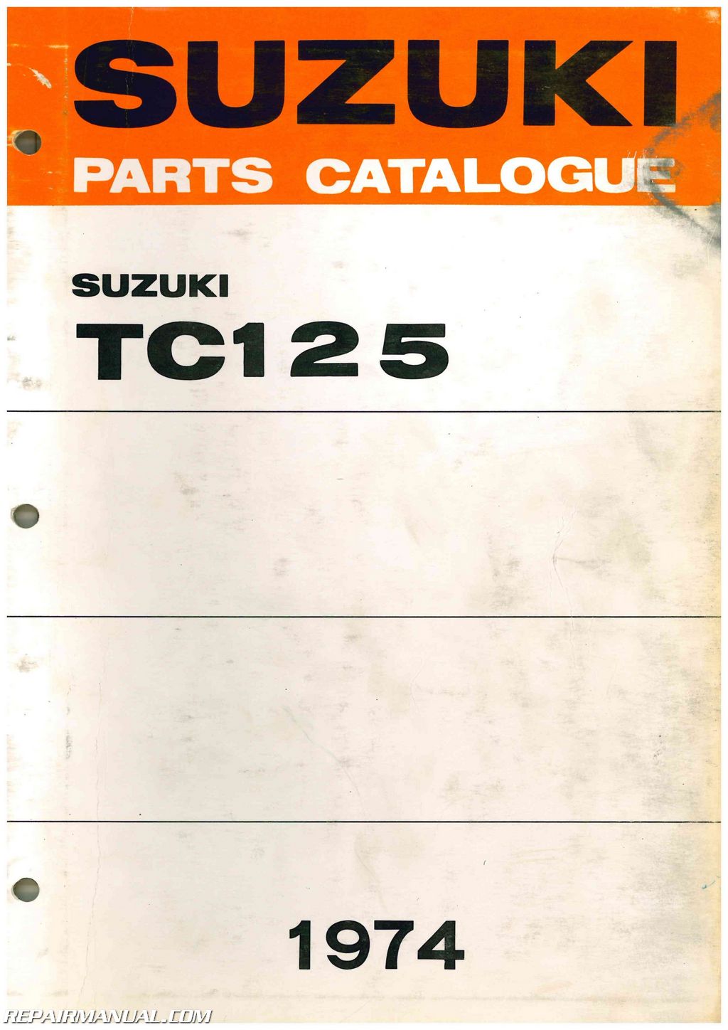 1972-1974 Suzuki TC125 Prospector Parts Manual