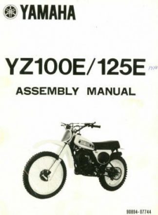 Used 1978 Yamaha YZ100E And YZ125E Assembly Manual