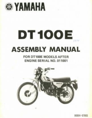 Used 1978 Yamaha DT100E Assembly Manual