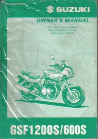 1997 Suzuki GSF1200S 600S Owners Manual