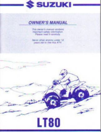 Official Suzuki 1998-2000 LT80 Owners Manual