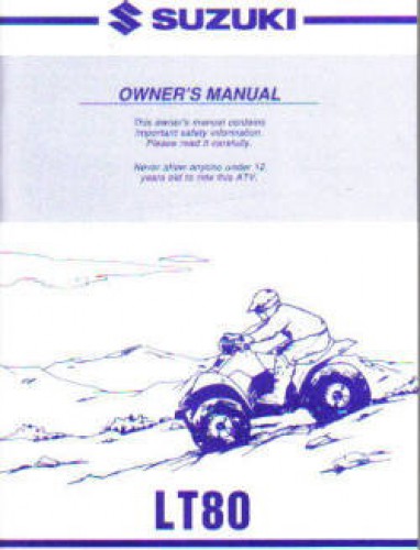 Suzuki Lt80 Owners Manual