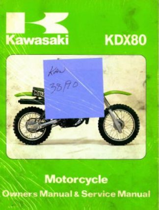 Used Official 1980 Kawasaki KDX80 Owners Service Manual