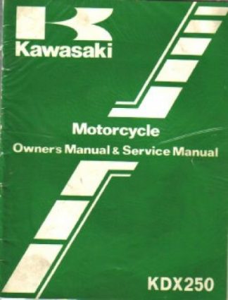 Used Official 1982 Kawasaki KDX250 Factory Owners and Service Manual