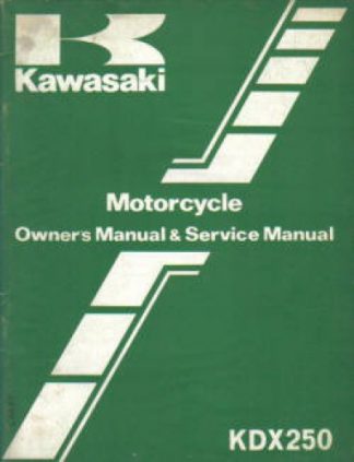 Used Kawasaki KDX250-B3 1981-1984 Factory Owners Service Manual