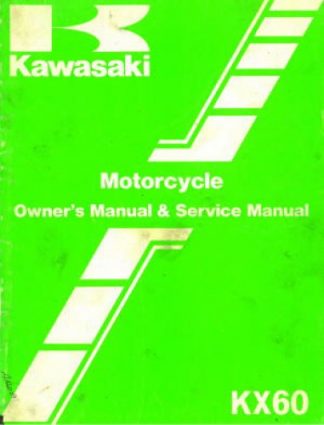 Used Official 1987 Kawasaki KX60 Owners Service Manual