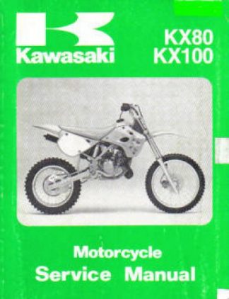 Used Official Kawasaki KX80 KX100 Factory Service Manual