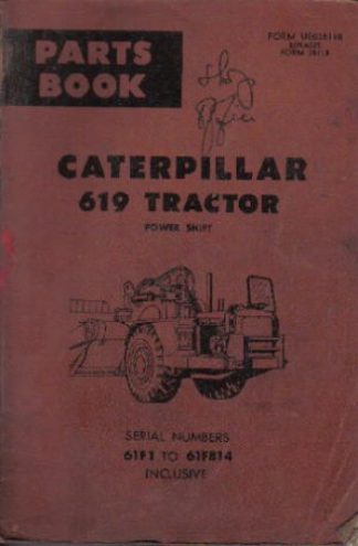 Used Caterpillar 619 Tractor Power Shift Parts Manual