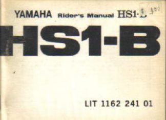 Used 1971 Yamaha HS1B 90cc Factory Owners Manual