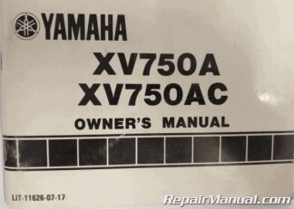 USED 1990 Yamaha XV750A/AC Virago Motorcycle Owners Manual