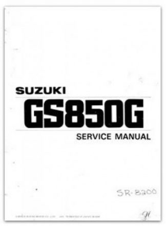 1978-1979 Suzuki GS850 Factory Service Manual