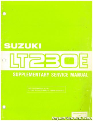 1987 - 1988 Suzuki LT230E ATV Service Manual