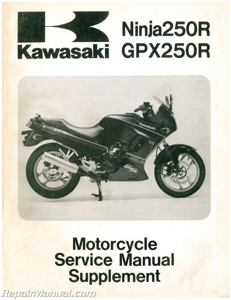 Used 1988 Kawasaki EX250F Ninja Motorcycle Supplement Manual