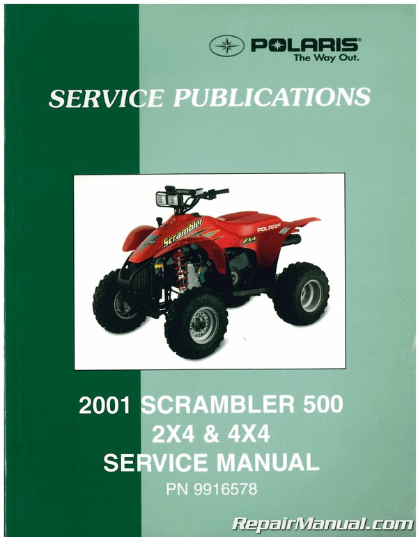 Used 01 Polaris Scrambler 500 Atv Service Manual Ebay