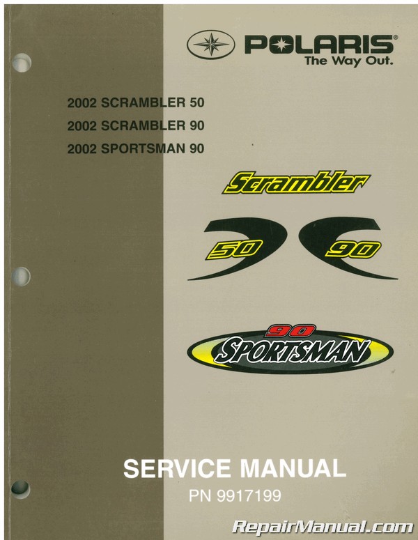 Used 2002 Polaris Scrambler 50 90 SPORTSMAN 90 Service Manual