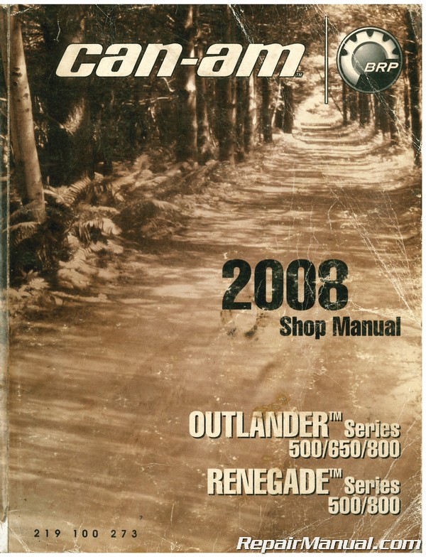 Used 2008 Outlander Series Renegade Series Service Manual