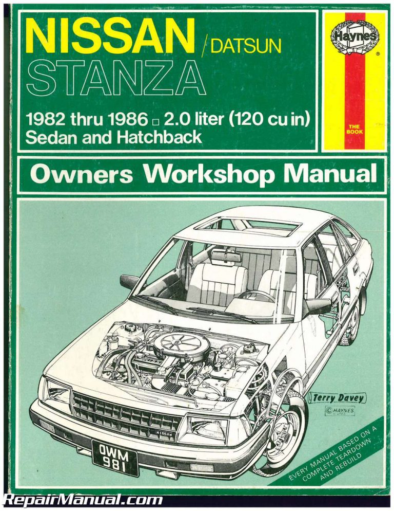 Used Haynes Datsun Nissan Stanza 1982-1986 Auto Repair Manual