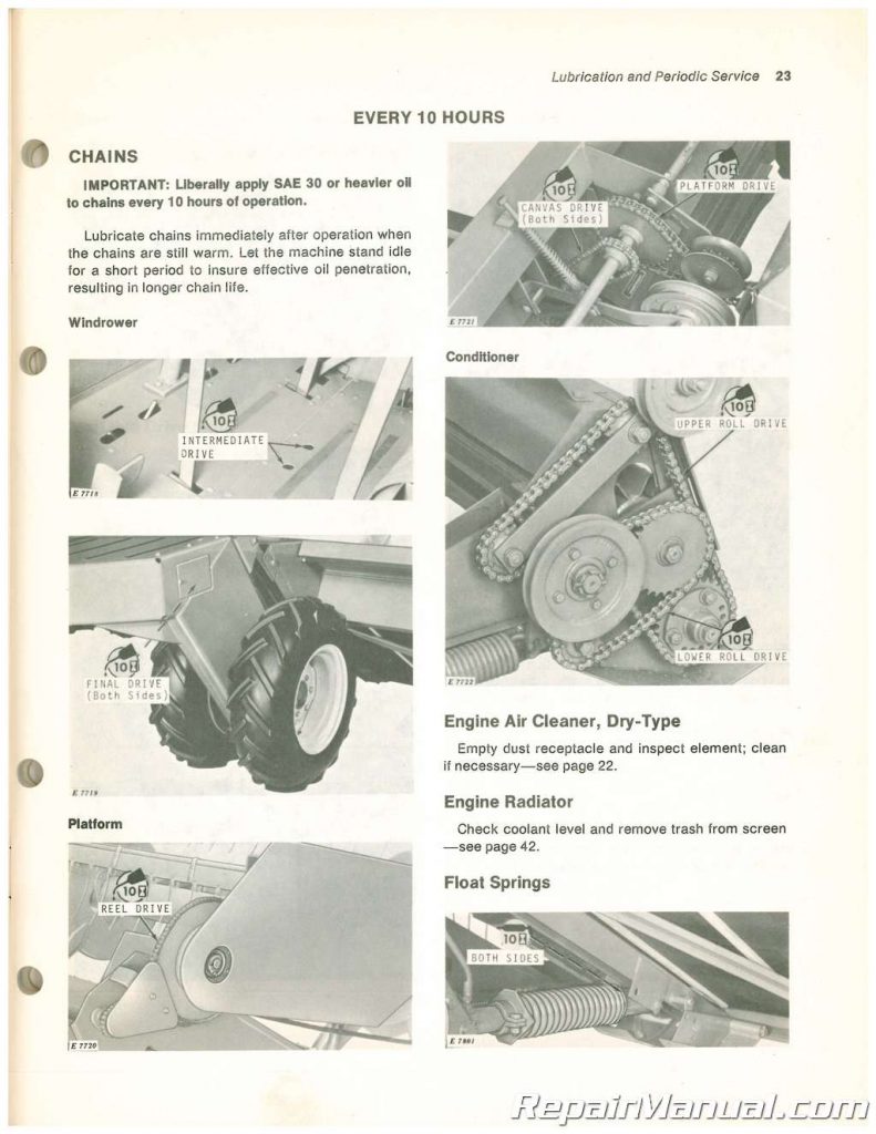 John Deere 800 Self-Propelled Windrower Operators Manual