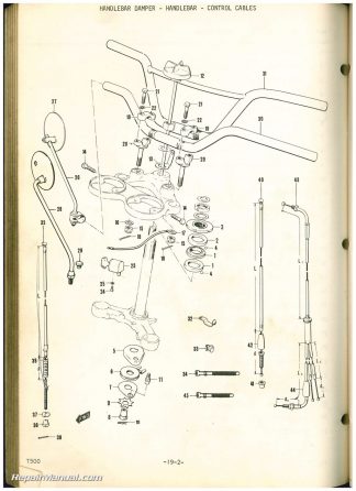 1971 Suzuki T500 Titan Two -Stroke Motorcycle Parts Manual