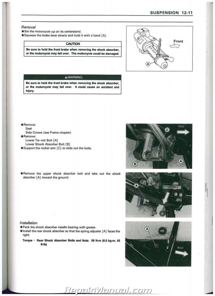 1995-1997 Kawasaki ZX1100E2 GPz1100 Motorcycle Service Manual