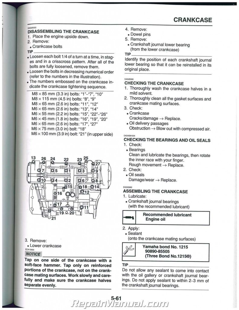 2009-2015 Yamaha FZ6R Motorcycle Service Manual