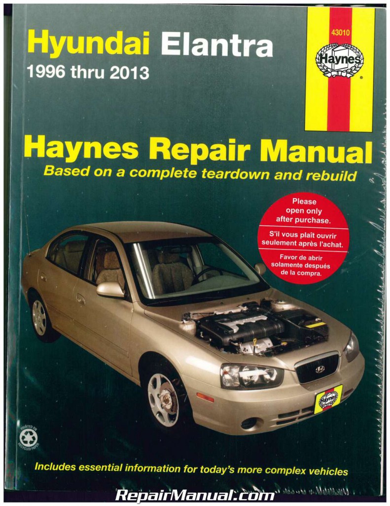 Haynes Hyundai Elantra 1996-2013 Auto Repair Manual