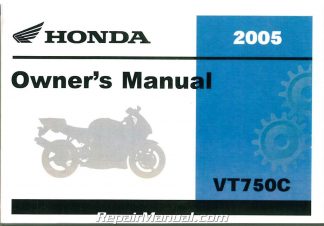 USED 2005 Honda VT750C Shadow Aero Motorcycle Owners Manual