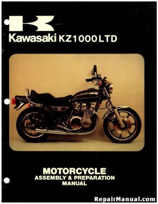 Official 1978 Kawasaki KZ1000B2 LTD Motorcycle Assembly Preparation Manual