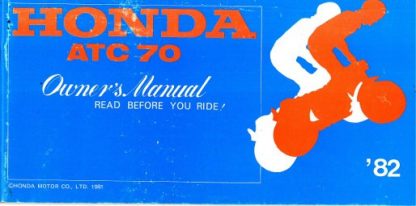 Official 1982 Honda ATC70 Owners Manual