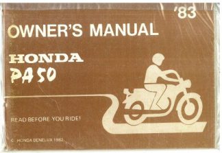 Official 1983 Honda PA50II Owners Manual