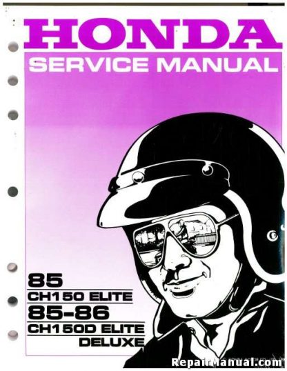 Official 1985-1986 Honda CH150 D Elite Factory Service Manual