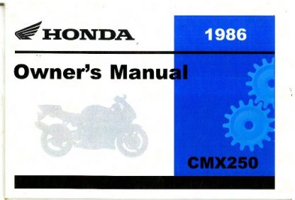 Official 1986 Honda CMX250CD Motorcycle Owners Manual