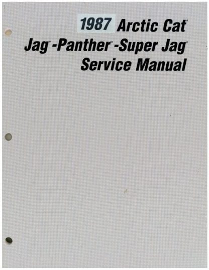 Official 1987 Arctic Cat Jag Panther Super Jag Snowmobile Factory Service Manual