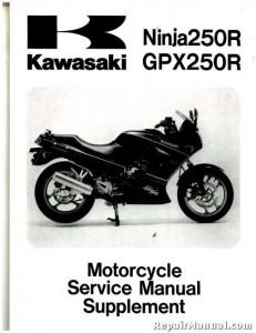 1988-2007 Kawasaki EX250 Ninja Motorcycle Service Manual Supplement