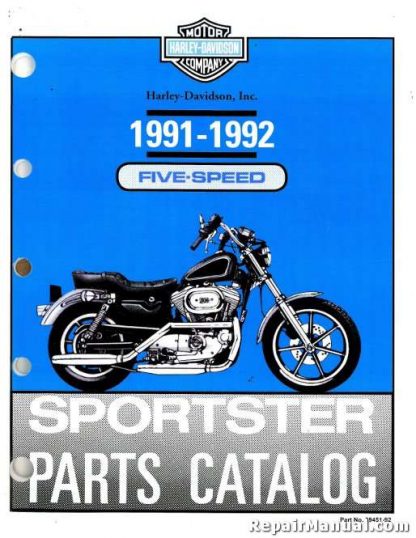 Official 1991-1992 Harley Davidson XLH Sportster Parts Manual