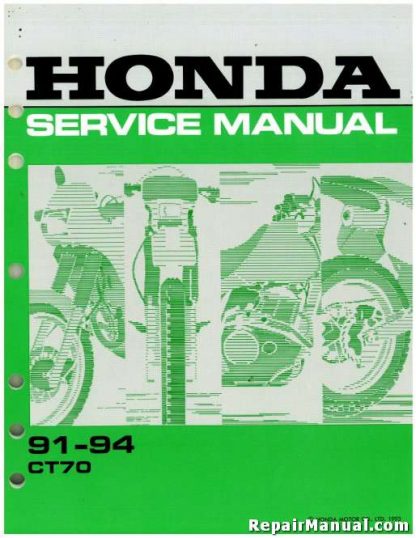 Used 1991-1994 Honda CT70 Motorcycle Service Manual